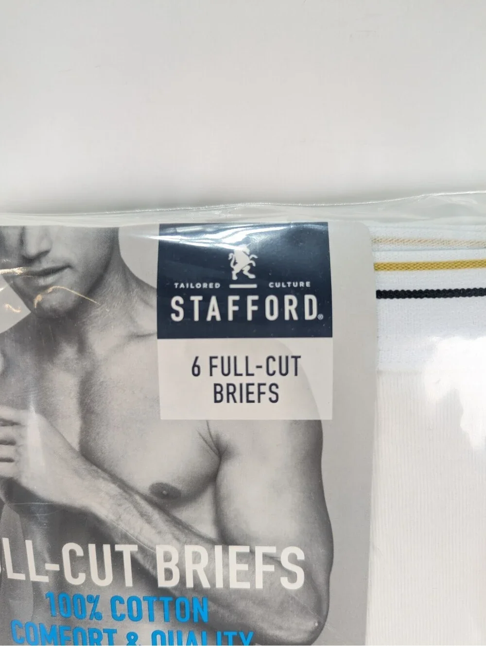 NEW Stafford Comfort Cotton (6-Pack) Men's Full Cut Briefs Size 40 Vtg White